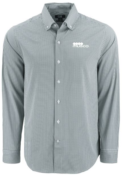 117 - Skyline Gingham Mens Long Sleeve Dress Shirt - Big & Tall