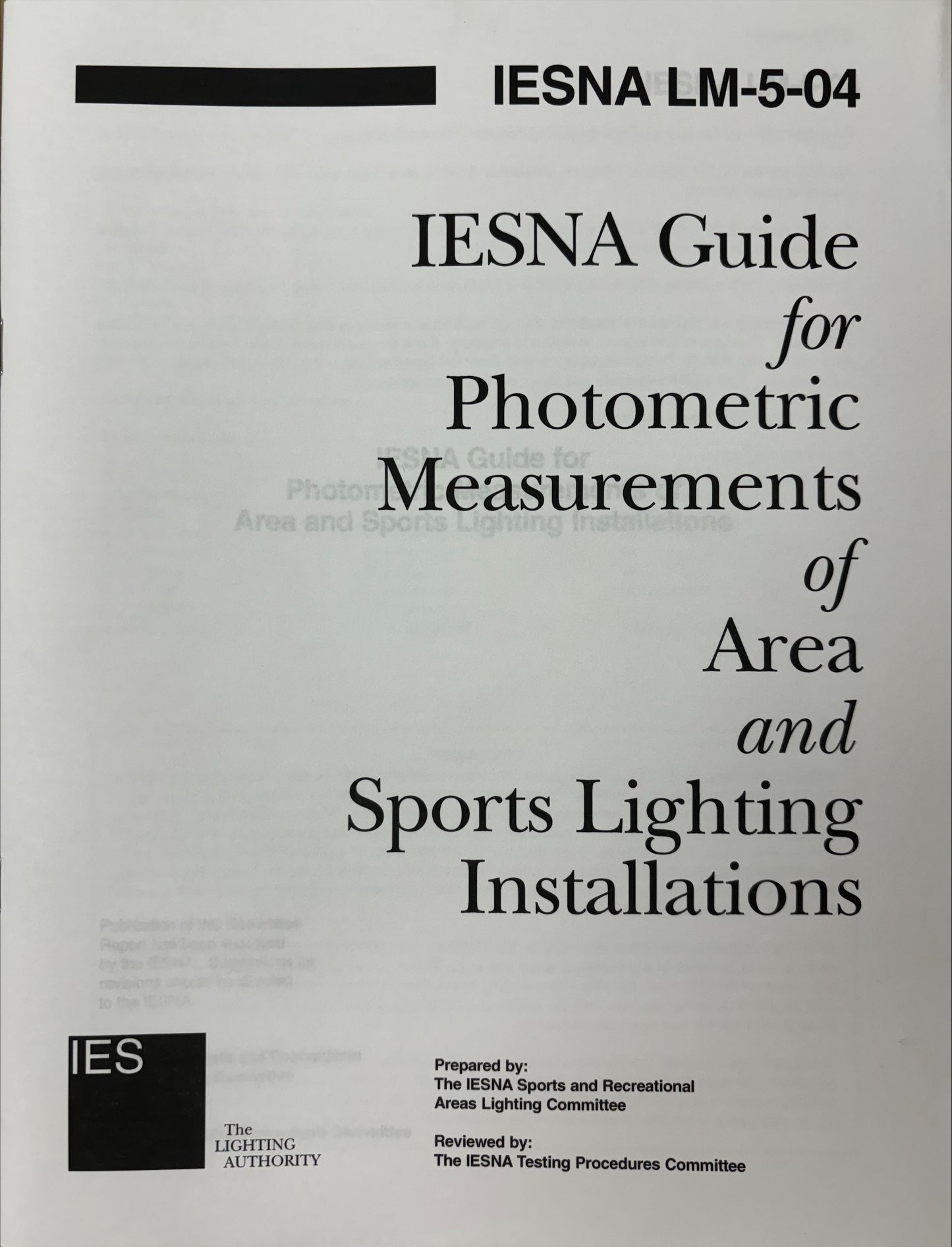 Literature - R-2155-1 - IES LM-8 Photometric Manual