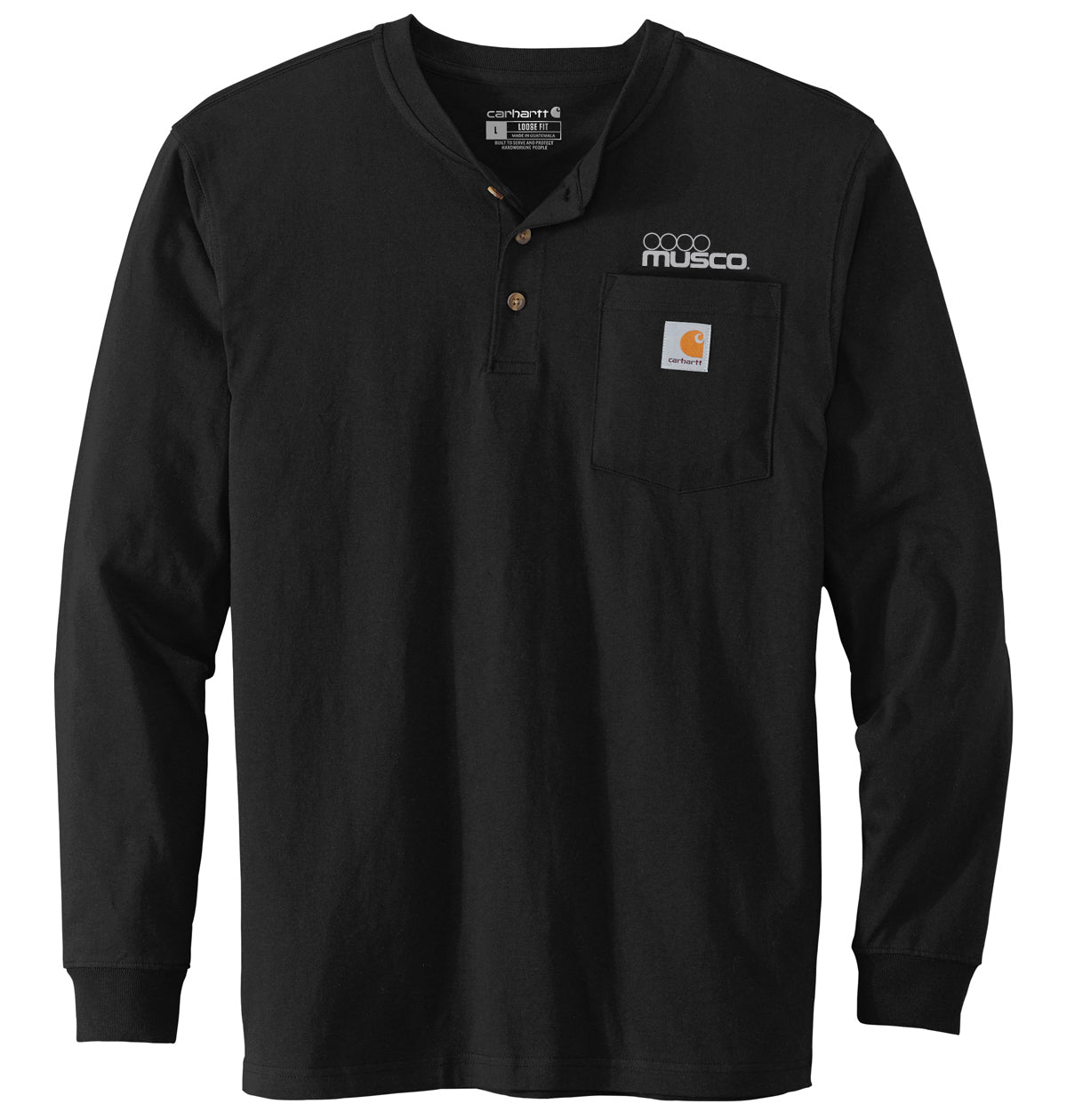 530 - Long Sleeve Henley Shirt